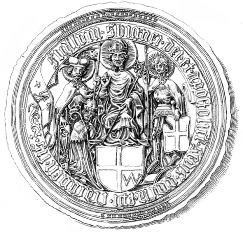 Plik:Bishop Zbigniew Oleśnicki of Kraków seal 1438.PNG